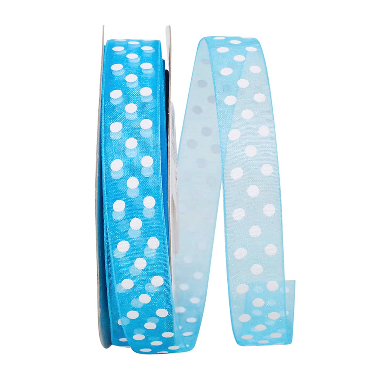The Ribbon Roll 5/8" x 25yd. Sheer Swiss Dots Ribbon